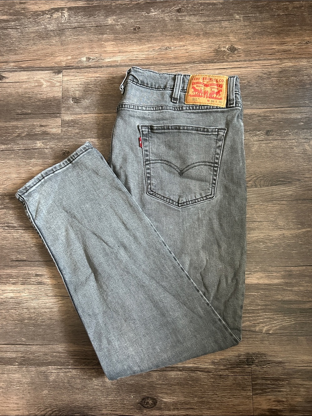 Levi's Men's Light Gray Straight Leg Jeans